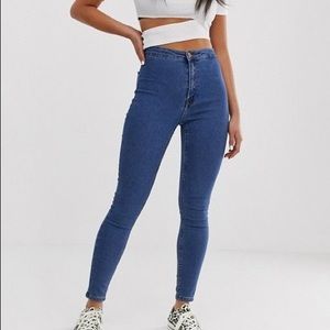 BERSHKA Jegging in mid blue